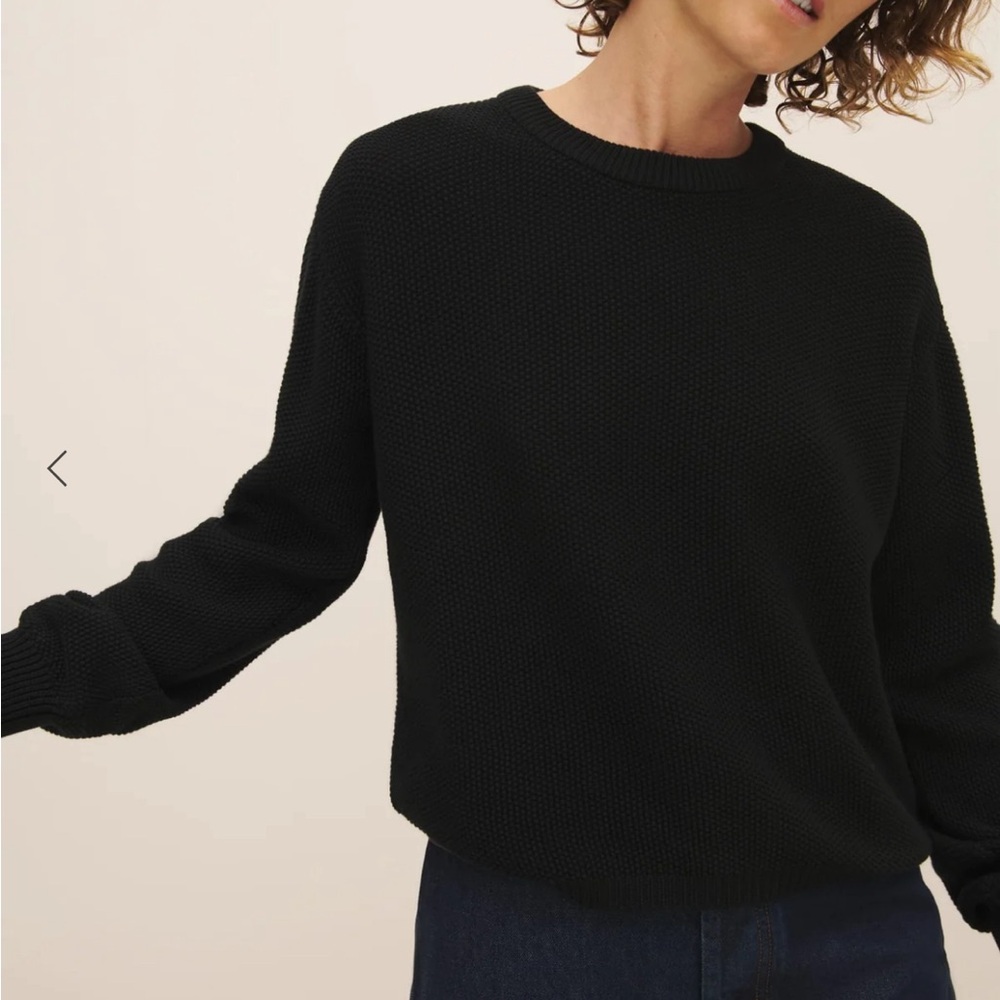 Classic Black Crewneck Women's Sweater